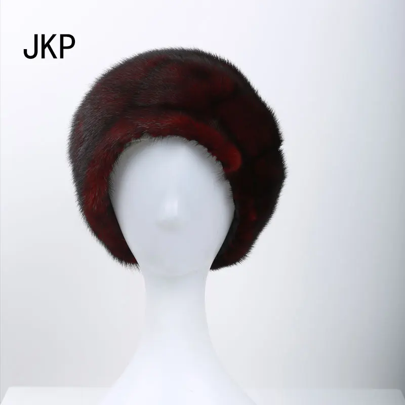 JKP 2018 Горячая новинка норковая меховая шапка русская зимняя для женщин со