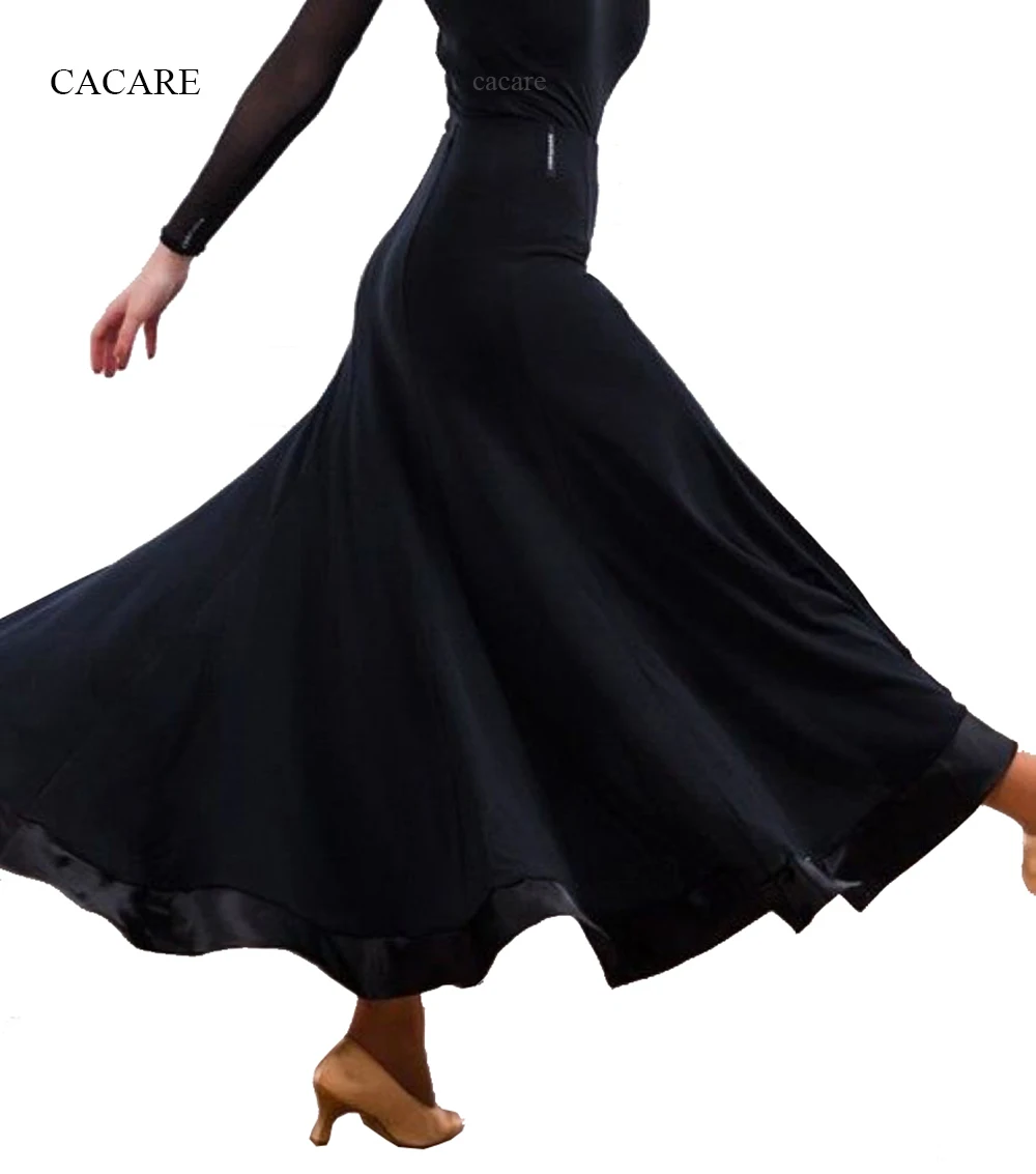 

Ballroom Skirt Waltz Dresses Dance Competition Dresses Ballroom Dress Standard Flamenco D0249 Big Hem Black