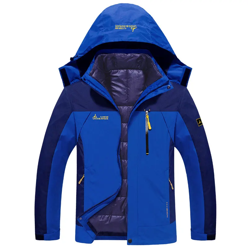 2017 Men Women Winter Camping Hiking Jackets Thermal 2 pieces Outdoor