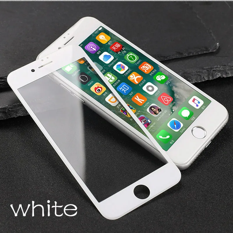 Цветное стекло для iPhone 6, 6 S, 7, 8, защита экрана, анти-стук, полное покрытие, Защитное стекло для iPhone 6, 7, 8 Plus
