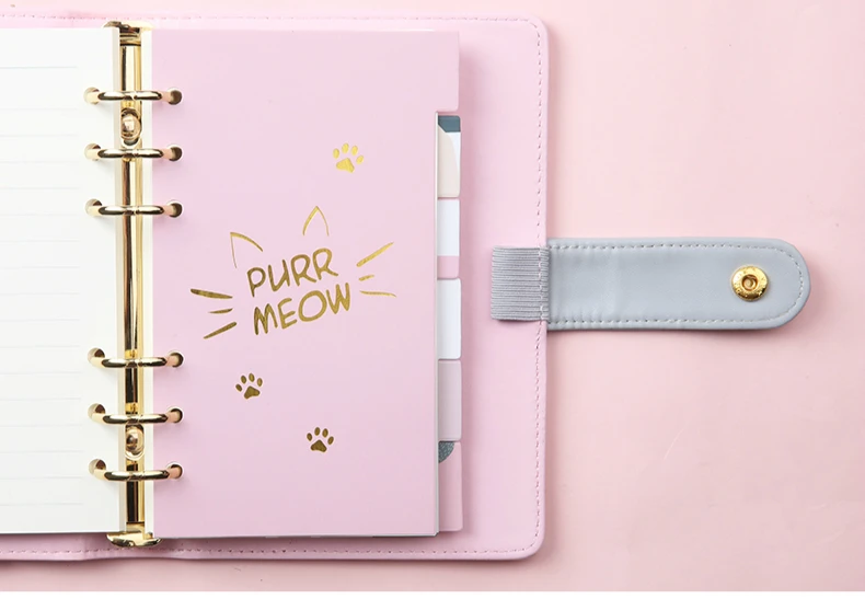 Never Cute Kitty Cat индекс страниц планировщик разделители для Filofax A6 спираль записная книжка аксессуары для журналов наполнитель бумажные канцелярские принадлежности