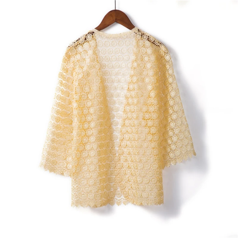 Brieuces النساء الدانتيل شال سترة سترة ملابس وقاية من الشمس النساء الفقرة كبيرة حجم سترة الجوف رقيقة الكروشيه سترة Brieuces النساء الدانتيل شال سترة سترة ملابس وقاية من الشمس النساء الفقرة كبيرة حجم سترة الجوف رقيقة الكروشيه سترة