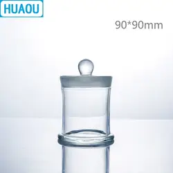 HUAOU 90*90 мм образец банку с ручкой и земли в Стекло пробкой медицинской формалина формальдегида Дисплей бутылки