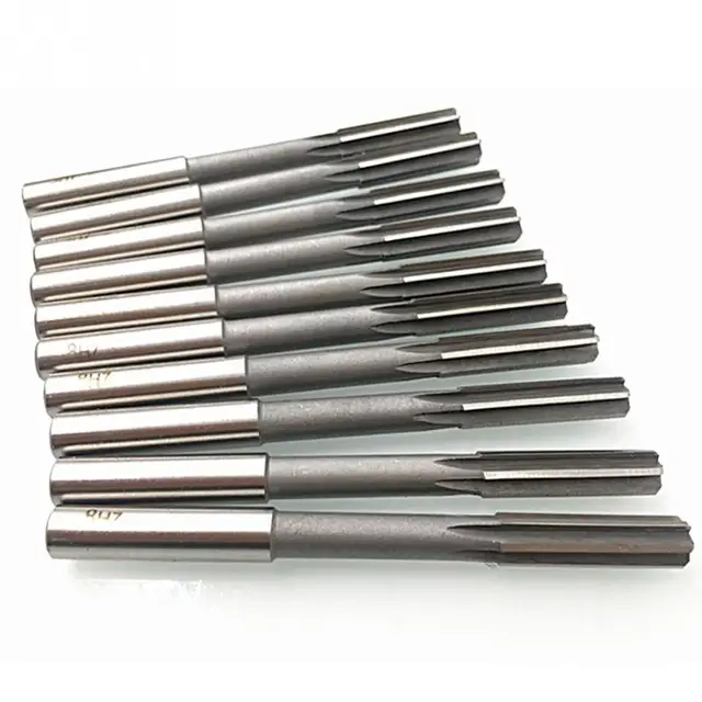 3-12mm HSS M35 C0.5 Silver Straight Shank Chucking Reamer Machine  bore machining Processed surface Reamer Milling Cutter Tools