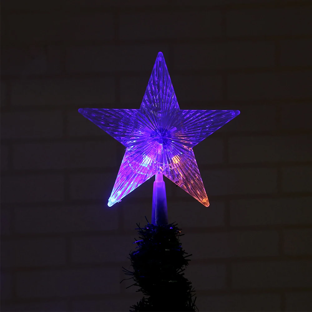 Водонепроницаемый светодиодный пятиконечная звезда лампа Рождество Новый год верхушка дерева украшения сада Прямая доставка