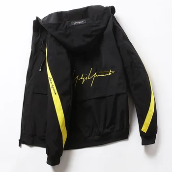 

HCXY 2019 Korean style Teenage Young Men's Jacket Patchwork clothing Fashionable Coat Male Jackets Men Coats Standing collar