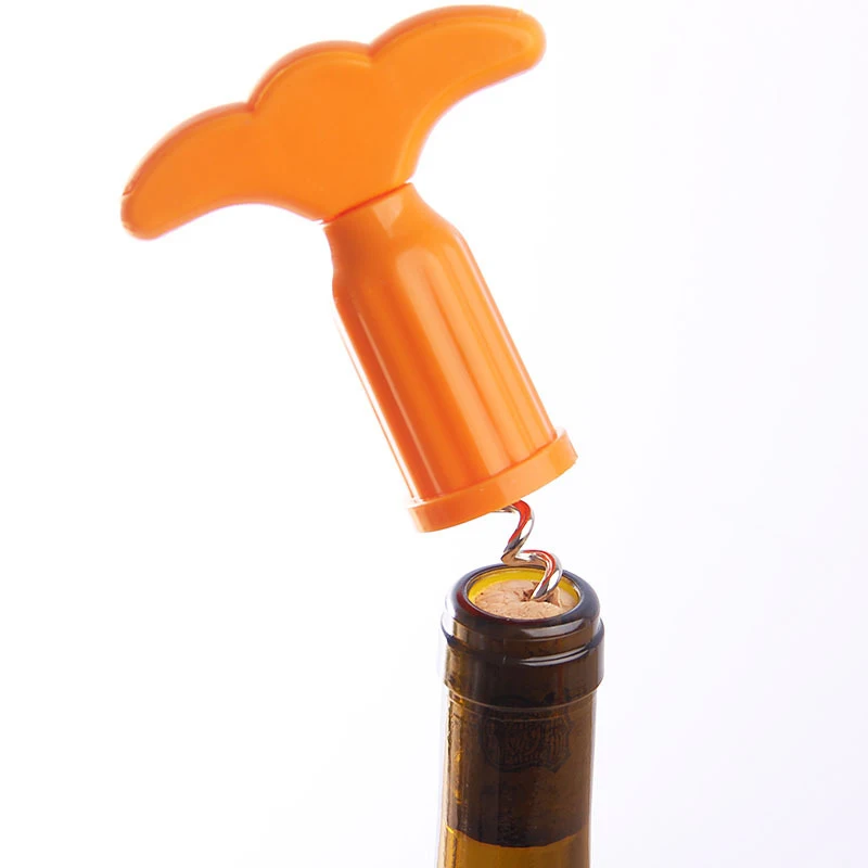 Plastic Handle Professional Wine Opener Portable Screw Corkscrew Bottle Cook Tools Random Colors | Дом и сад