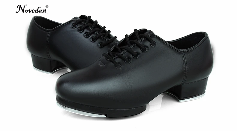 Size 27-45 Adult Men Children Boy Tap Dance Shoes Cow Leather or PU Oxford Lace Up Dancing Shoes Girls Women Tap Dancing Shoes 4