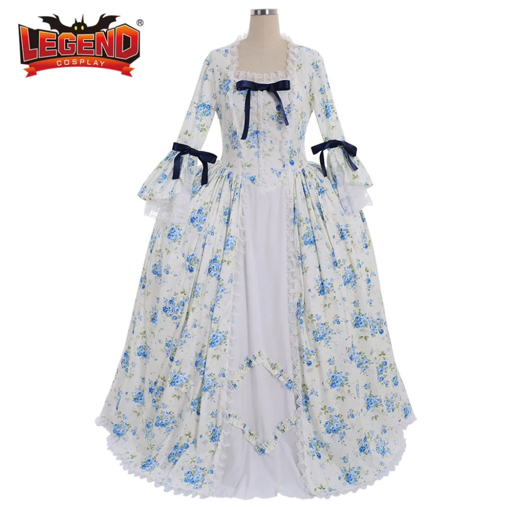 

Rococo Style Flower Print Victorian Civil War/Southern Belle Ball Gown Dress custom made