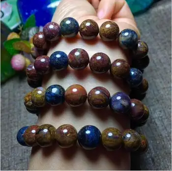 

Natural Pietersite Gemstone Round Beads Bracelet 9.8-9mm AAA