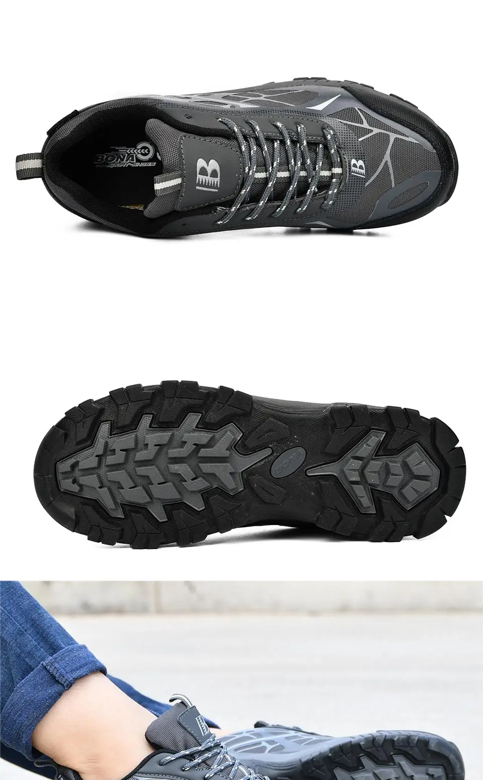 BONA/спортивная обувь для отдыха на открытом воздухе; Мужская тактическая обувь для пешего туризма; летняя дышащая обувь с водонепроницаемым покрытием; Мужская Спортивная обувь