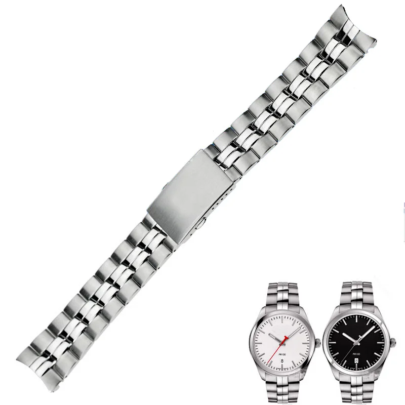 Ремешок для часов ISUNZUN из нержавеющей стали Tissot 1853 PR100 T101.410 T101.417 20 мм ширина