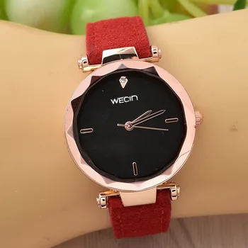 

New Quartz Movement Fashion Luxury Star Dial Leather Women Watches Ladies Famous Brand Jewelry High Cost Performance Wholesale