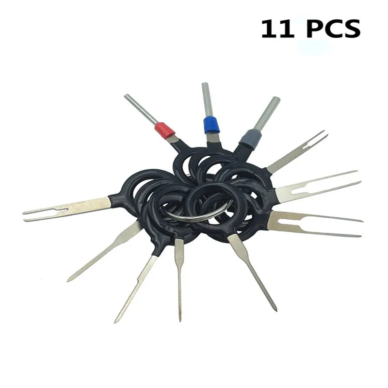 

11Pcs/Set Terminal Removal Tools Car Electrical Wiring Crimp Connector Pin Extractor Kit Car Repair Hand Tool Set Plug key TP005