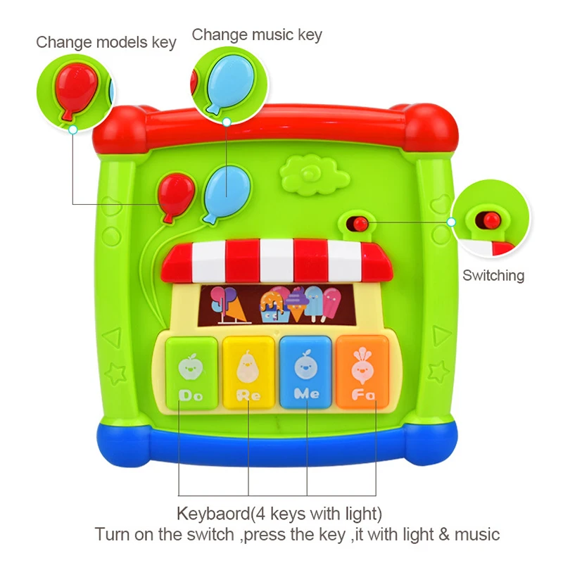 1 предмет Новая музыка электронные игрушки Многофункциональные Музыкальные игрушки одежда для малышей коробка Шестерни часы