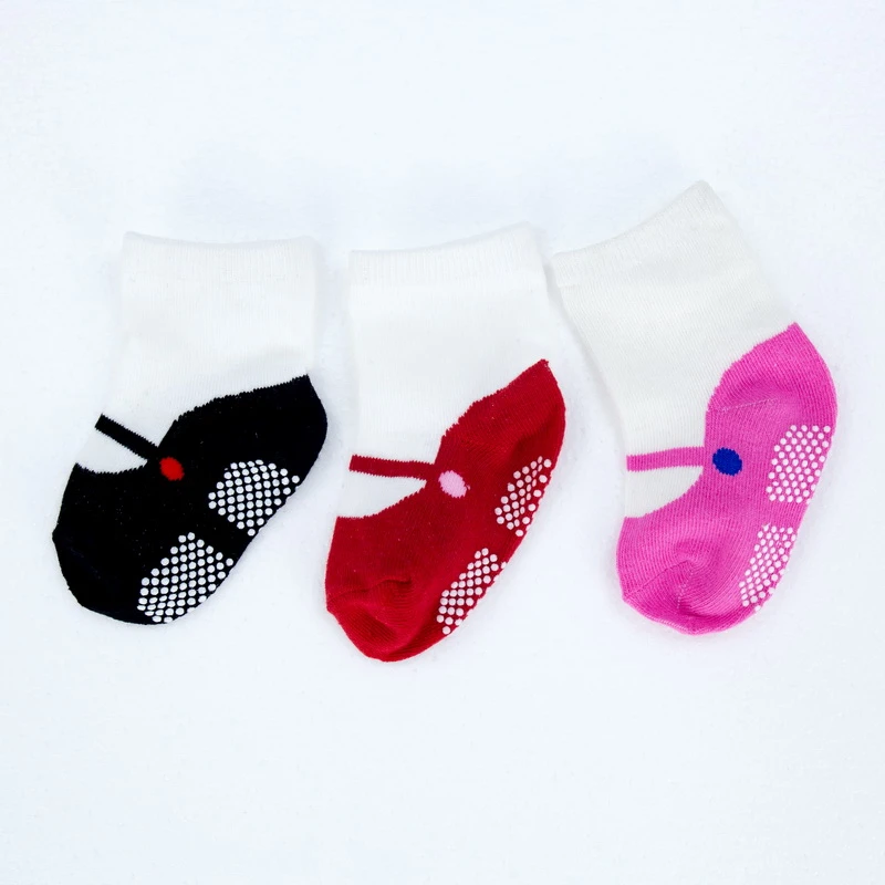 Chaussettes Antiderapantes Imprimees Ballet Pour Bebe Fille 3 Paires Lot Fausse Chaussure En Coton Design Princesse Chaussettes Pour Nouveau Ne Cadeau D Anniversaire Aliexpress