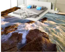 3d пол живопись обои волна Рок 3D напольное покрытие ПВХ самоклеющиеся обои 3d полы 3d обои водонепроницаемый