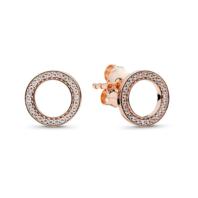 Offer 29 Styles  Infinity Stud Earring Clear CZ Fit Brand Earrings for Women Wedding Jewelry Dropshipping