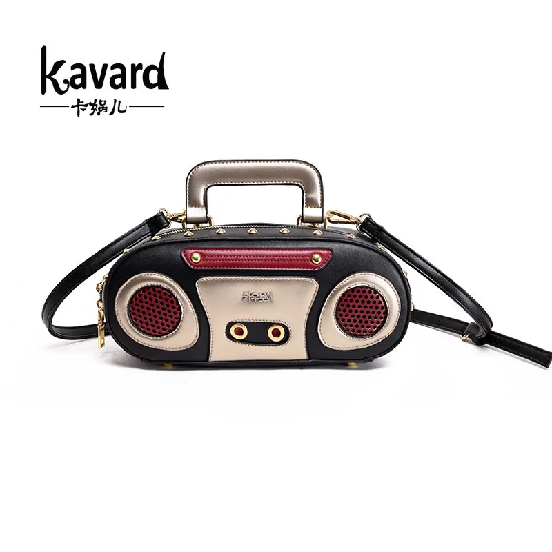 Kavard Brand 2017 Retro Radio Shape font b Bag b font Ladies Cute font b Handbag