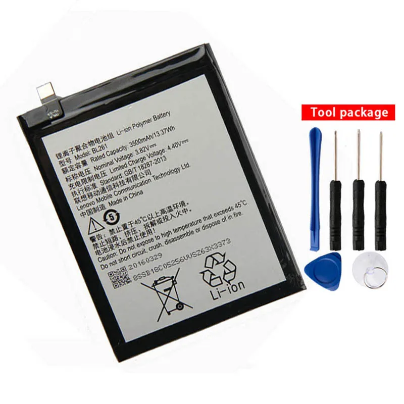 

Original BL261 Battery For Lenovo Vibe K5 Note K52t38 K52e78 A7020a40 A7020a48 3000mAh