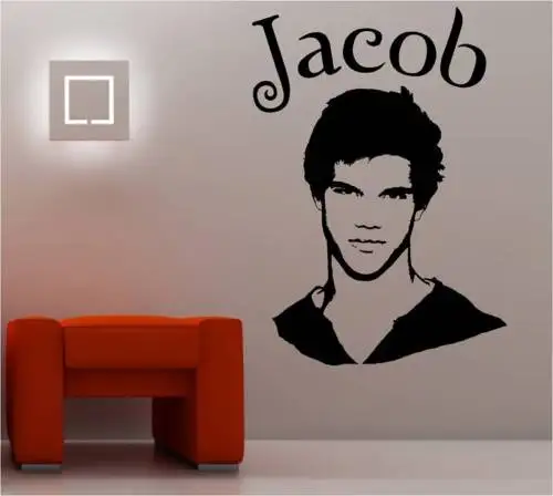 

TWILIGHT JACOB TAYLOR LAUTNER MOVIE POP STAR POSTER WALL MURAL ART STICKER TRANSFER VINYL CUT DECAL STENCIL HOME DECOR 57x40cm