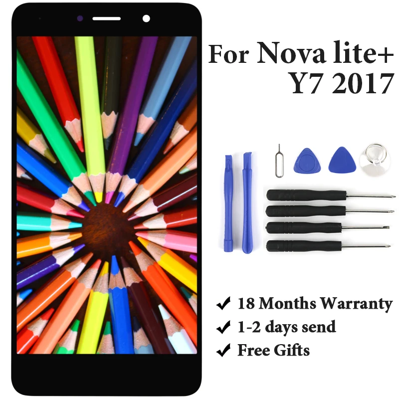 1 шт. без битых пикселей Новый ЖК-дисплей для HUAWEI Nova lite +/Y7 2017/Y7 Prime 2017 дисплей с