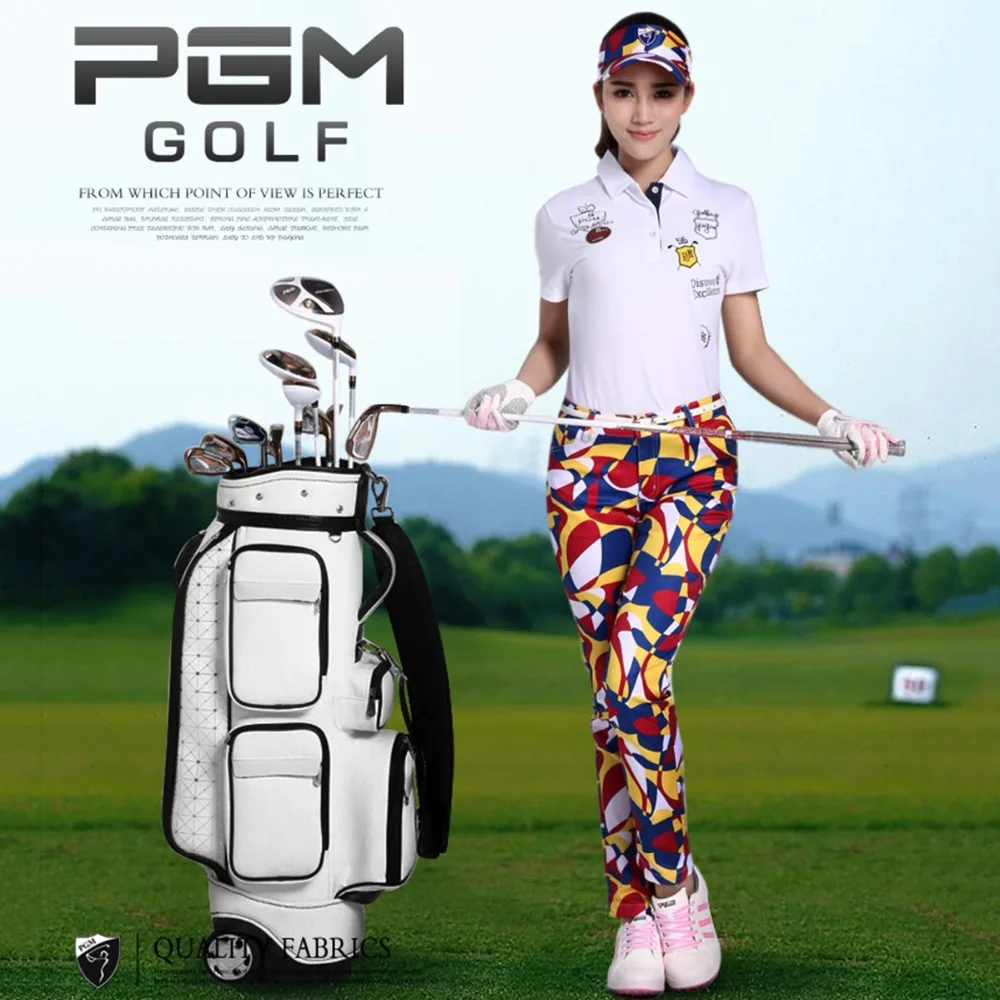 

PGM Golf Pants Women Pants High-elastic Slim Fit Breathable and Quick-drying Printed Ball Pants
