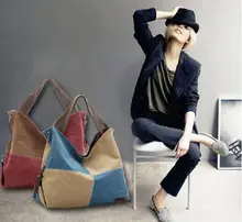 Women Bags Panelled Canvas Women Messenger Bags Women Handbags