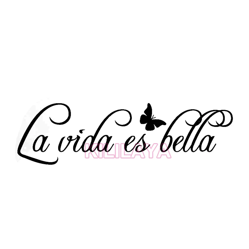 Vinyl Wall Stickers Spanish Quotes La Vida Es Bella Wall Decals Art Sticker Home Decor For Kids Living Room Hosue Decoration Decorative Sticker Paper Stickers Coinsticker Collecting Aliexpress
