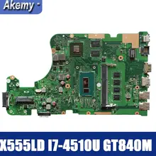 Amazoon X555LD материнская плата для ноутбука ASUS X555LD X555LP X555LA X555L X555 Тесты Встроенная Материнская плата 4G-RAM I7-4510U GT840M/GT820M