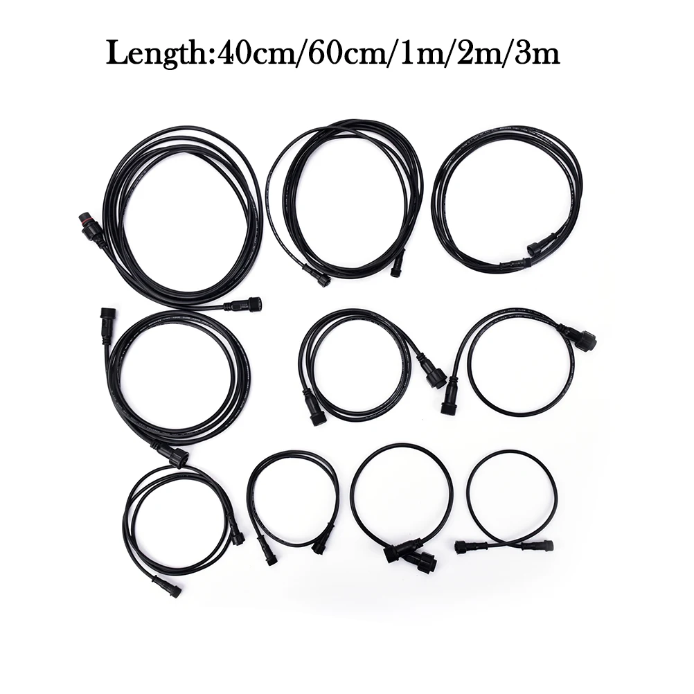 1pcs Male Female Waterproof IP67 40cm/60cm/100cm/200cm/300cm 2pin/4pin LED Strip Light Extension Cable Power Cord Connector