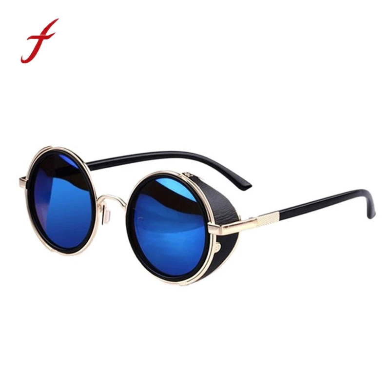 

Feitong 2019 Vintage Steampunk Sunglasses Mirror Lens Round Glasses Cyber Goggles Steampunk Sunglasses Female gafas de sol mujer