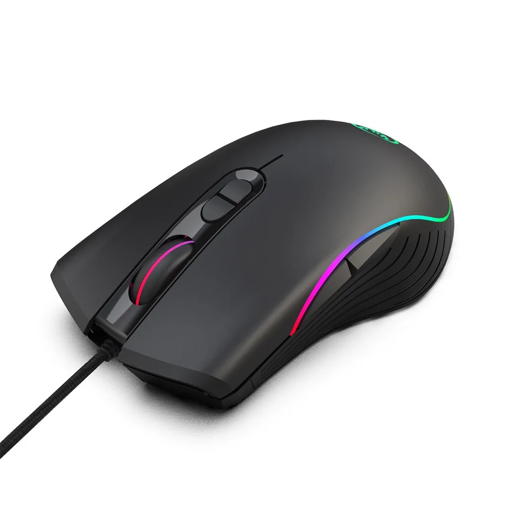 7-Color LED Fiber USB Wired Mouse