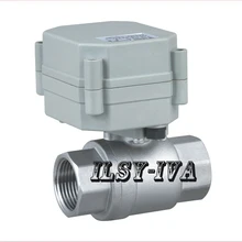 DN15 9~ 24VDC 2 способа нержавеющей моторизованный шаровой клапан, 1/" Нормально закрытый электрический шаровой кран