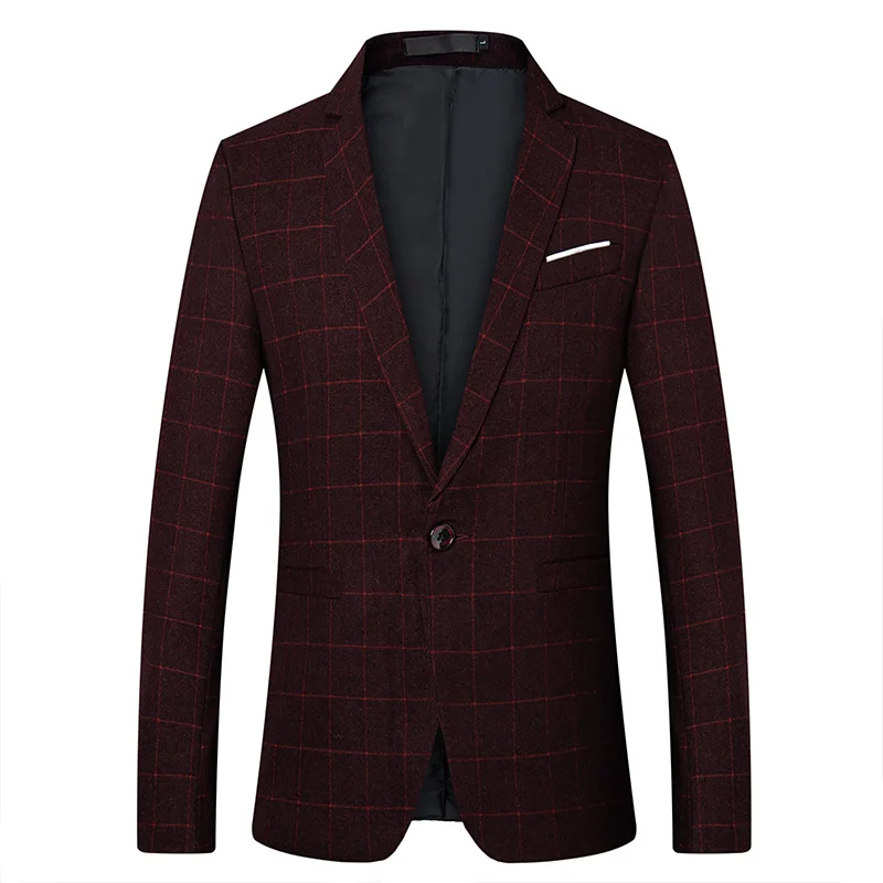 Роскошные золотые плед печати Блейзер Masculino Slim Fit для мужчин мужской Блейзер плюс размеры 5xl высокое качество Chaqueta Hombre