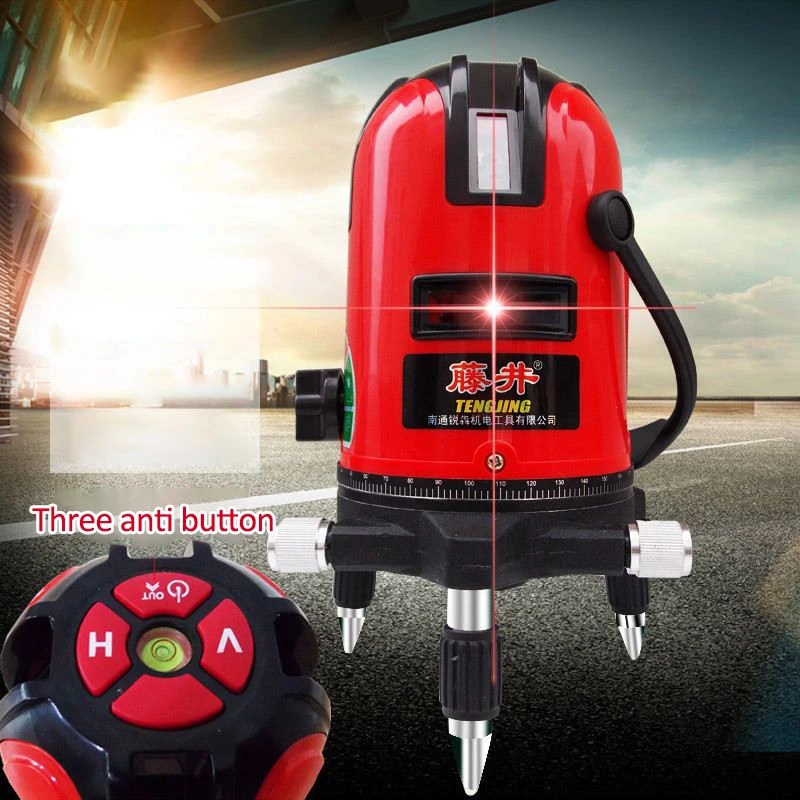 

3D Laser Level Meter 5Lines 360 Degree Laser Line Level Portable Red Line Precise Adjustment Distance Meter Laser Level Receiver