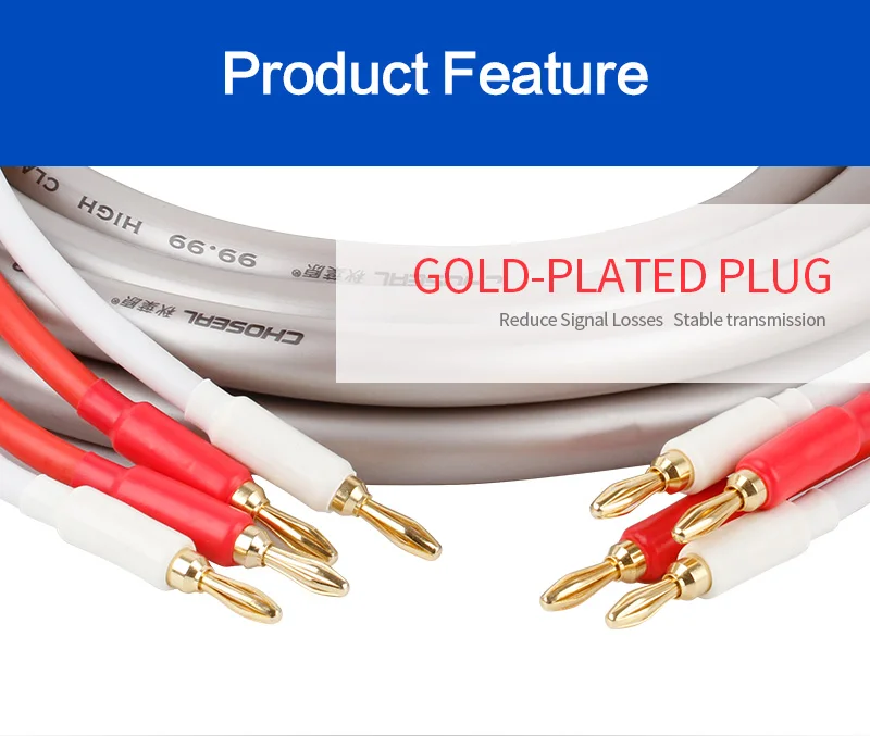 HIFI Speaker Cable Wire with Banana Plug (3)