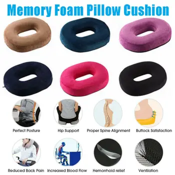 

Ring Donut Orthopedic Memory Foam Seat Cushion Back Support Car Office Seat Lumbar Pain Relief