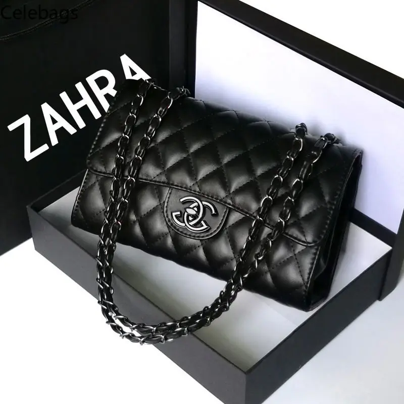 De las mujeres de la moda celosía hombro bolsas Messenger de la marca de lujo de los canales de las mujeres monederos y bolsos canal bolsos bandolera bolsas