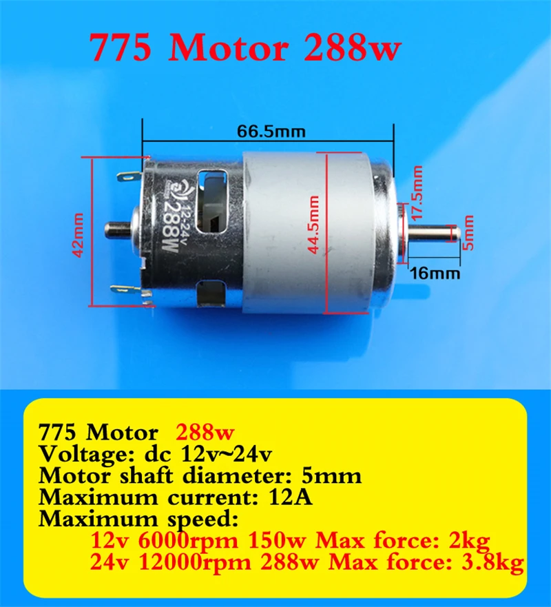 368 6000rpm ~ 12000rpm 775 795 motor