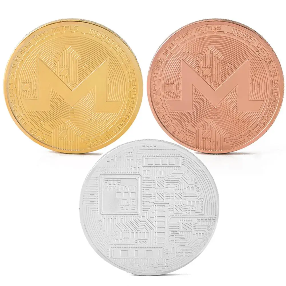 XMR Monero Coins Commemorative Coins For Collection Art Collection Gold Plated Bitcoin Specie Ethereum Coins Coins Hard Currency XMR Monero Coins Commemorative Coins For Collection Art Collection Gold Plated Bitcoin Specie Ethereum Coins Coins Hard Currency