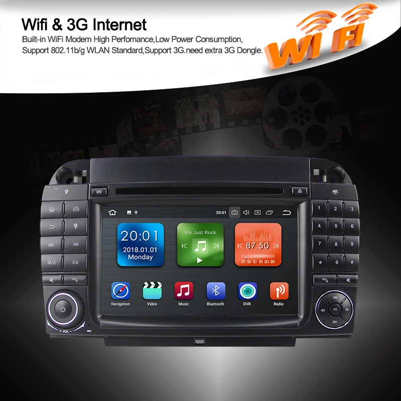 Excellent KSAOTU 7" DAB+ 4G Android 8.0 Car DVD Player SD GPS for Mercedes-Benz S-Class W220 W215 4 Excellent KSAOTU 7" DAB+ 4G Android 8.0 Car DVD Player SD GPS for Mercedes-Benz S-Class W220 W215 4