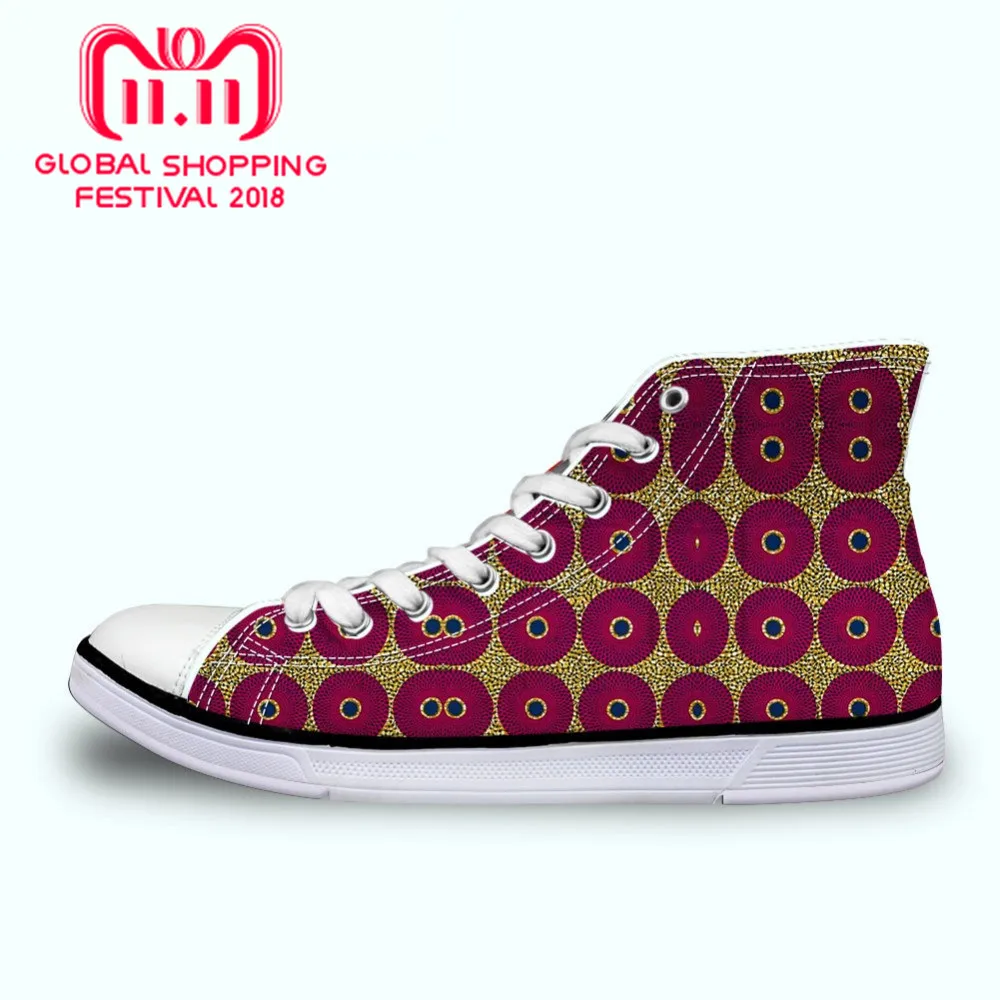 Тканевая обувь в африканском стиле с рисунком WoWomen; модная обувь на шнуровке; Вулканизированная обувь для девочек; летние кроссовки для студентов; женская обувь