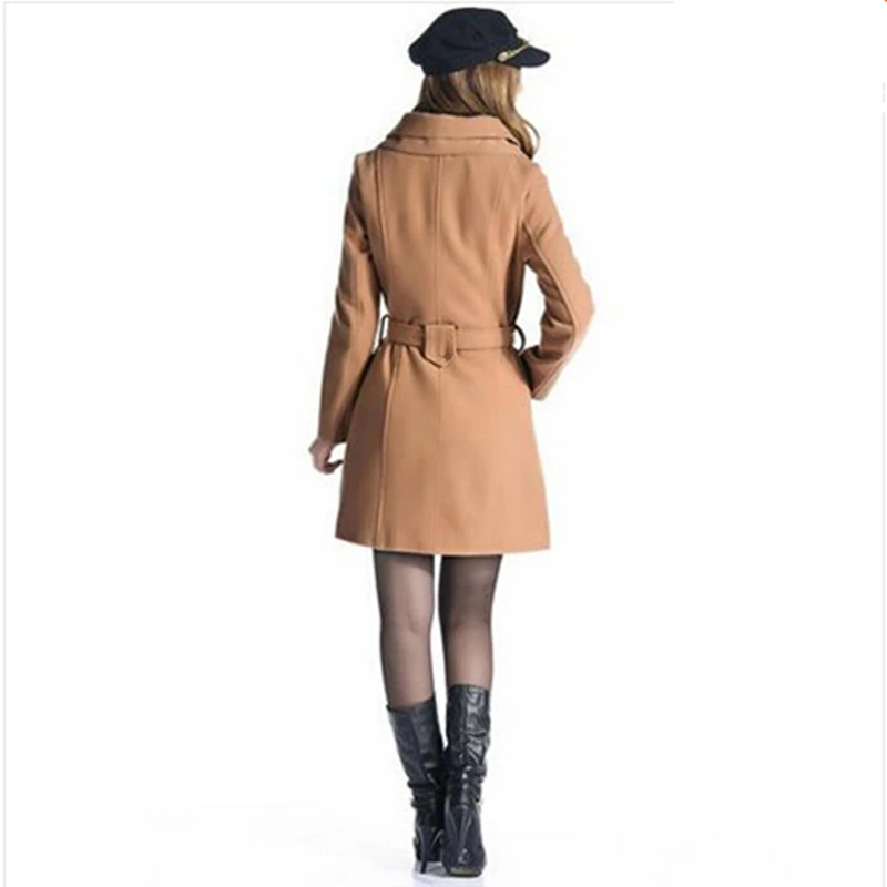 Зимний Тренч, женское длинное шерстяное пальто, Женская ветровка в горошек с бантом, женские пальто с поясом, тонкая женская одежда, плюс размер