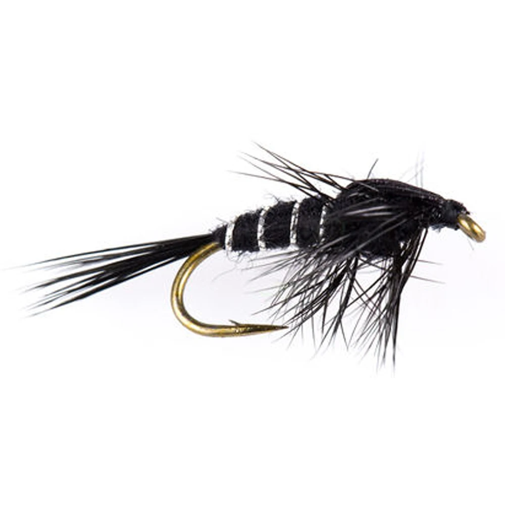 6pcs Aventik Mayfly Black Nymph Flies Dry Trout Nymph Flies Various