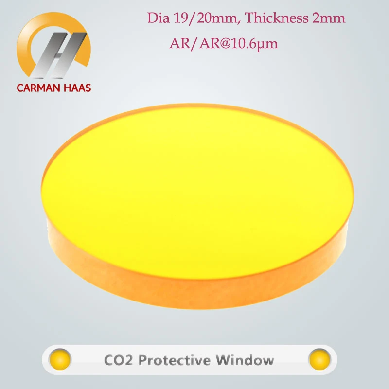 Carmanhaas CO2 ZnSe лазера защищает окно линзы защитный Стекло для лазерной резки диаметром 19/20 мм толщиной 2 мм