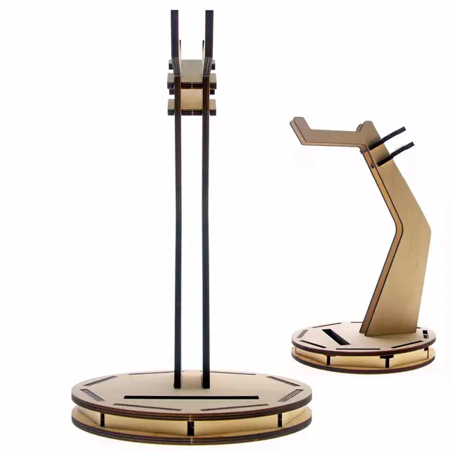 Us 967 12 Di Sconto1 Pezzo Da Tavolo Fai Da Te Sound Station Laser Classico In Legno Del Dj Della Cuffia Del Basamento Auricolare Staffa Di