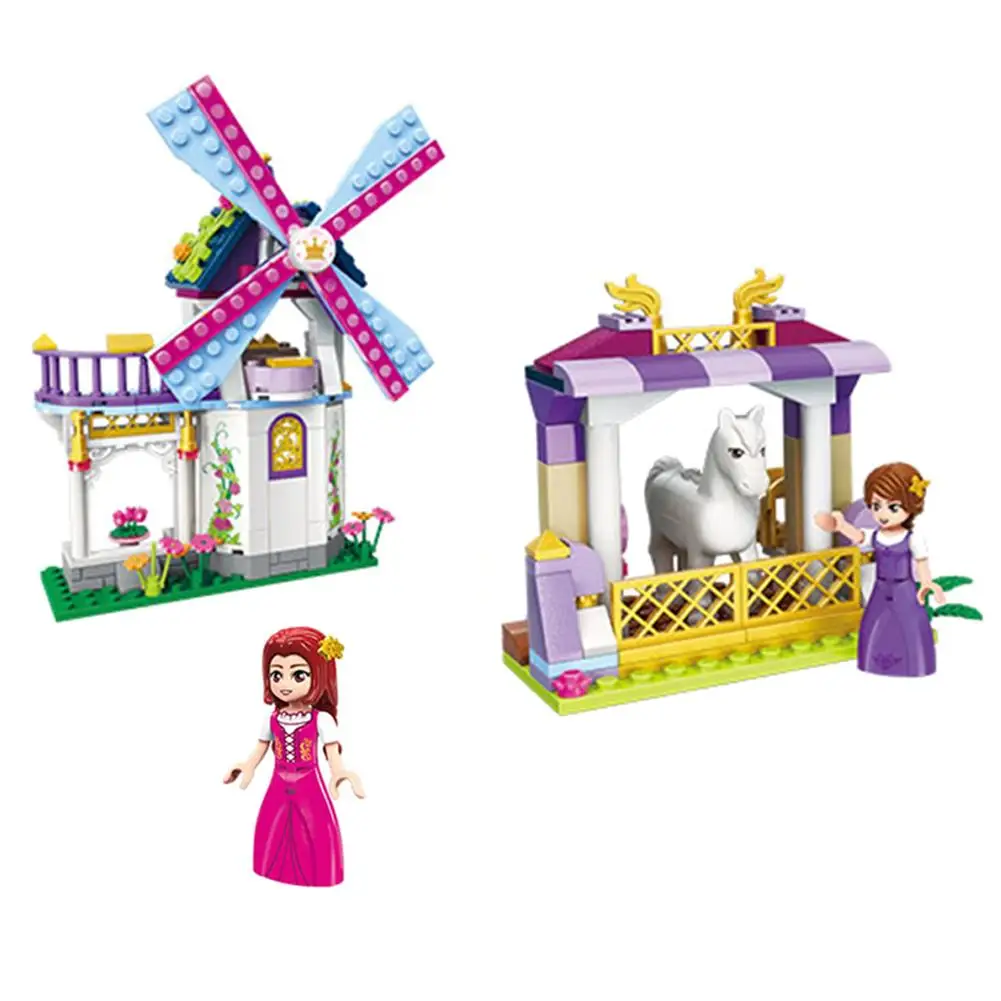 Головоломка для девочек, для детей, веселая Радужная ветряная мельница, квадратные строительные блоки, набор игрушек, подарки, развивающие строительные блоки, набор