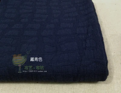 Dark blue Двойная Плотная хлопковая жаккардовая ткань на весну и осень; Одежда для костюма - Цвет: Dark blue