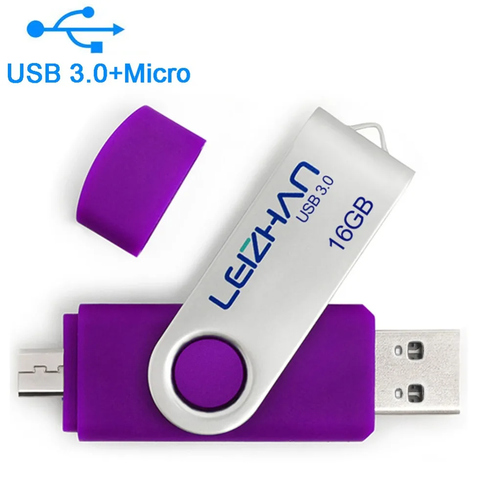Leizhan флеш-накопитель USB 3,0 128 Гб ручка привода флешки хорошее android телефон memory stick 64 jump drive 8 16 32 micro u диск